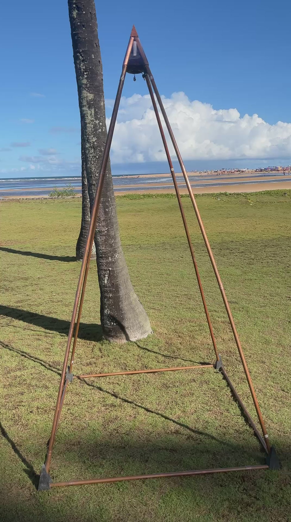 piramide para meditacao com torus em orgonite 3 metros com estrutura de tubos de cobre